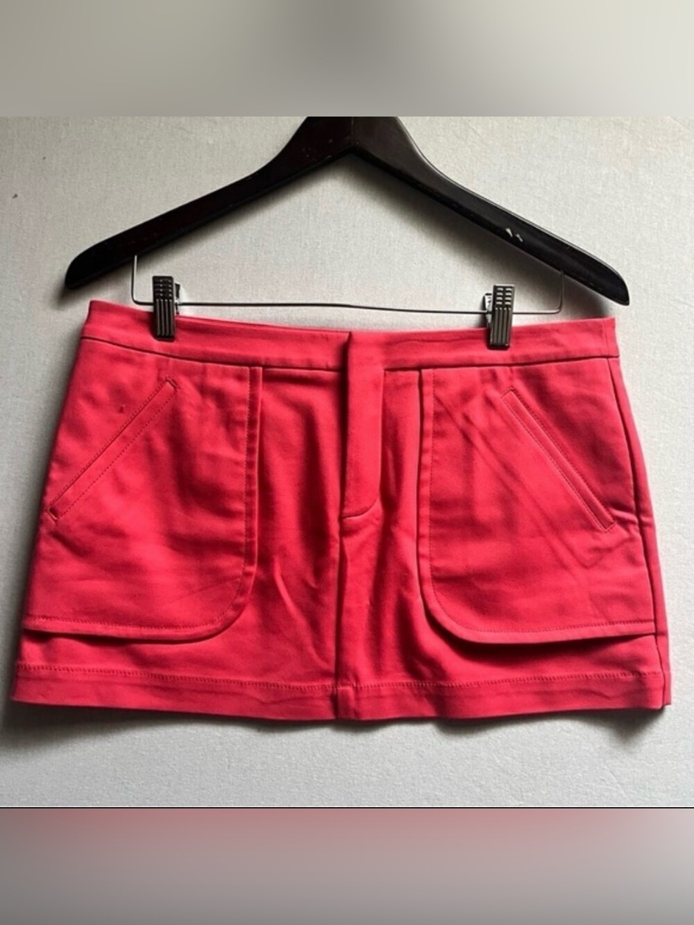 NWT Ports 1961 Coral Zip Front Utility Mini Skirt Size 6